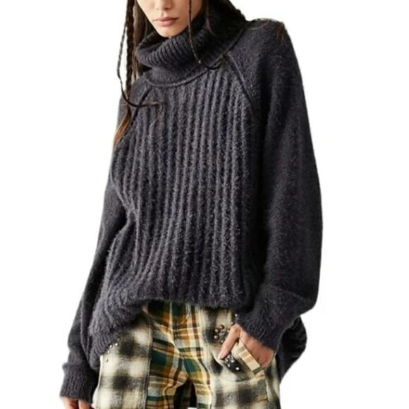 Free People Big City Turtleneck in Sunflower Seed Combo size XS